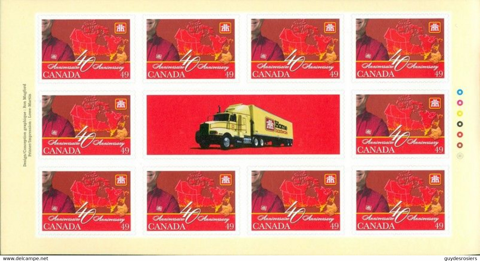 Compagnie HOME HARDWARE Company; Timbre Scott 2032 Stamp; Carnet Prestige Booklet (9306) - Cartas & Documentos