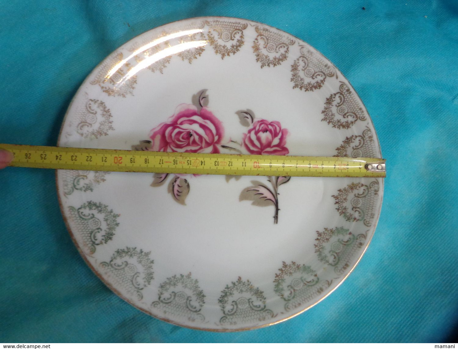 Assiette Decor De Roses - Teller