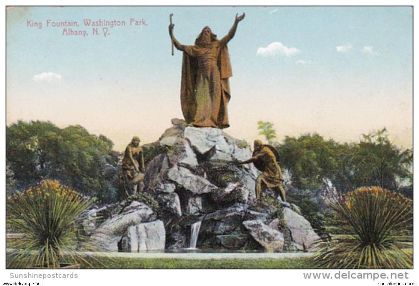 New York Albany King Fountain Washington Park 1909 - Albany