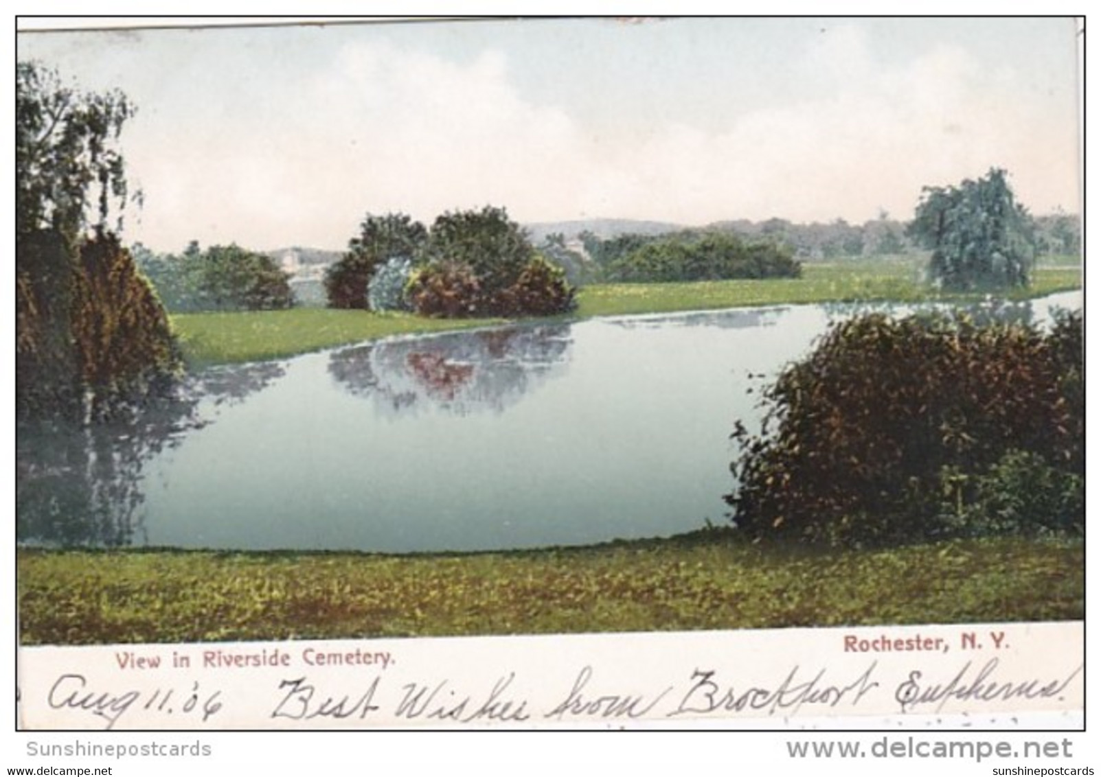 New York Rochester View In Riverside Cemetery - Rochester