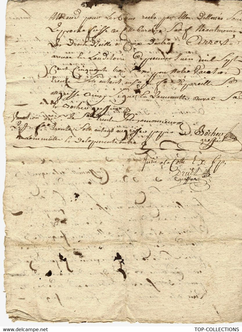 BRETAGNE 1753 Succession De Louis-François-Joseph MORAUD Du Deron Au Profit De Ses Filles Cachet Généralité - Algemene Zegels