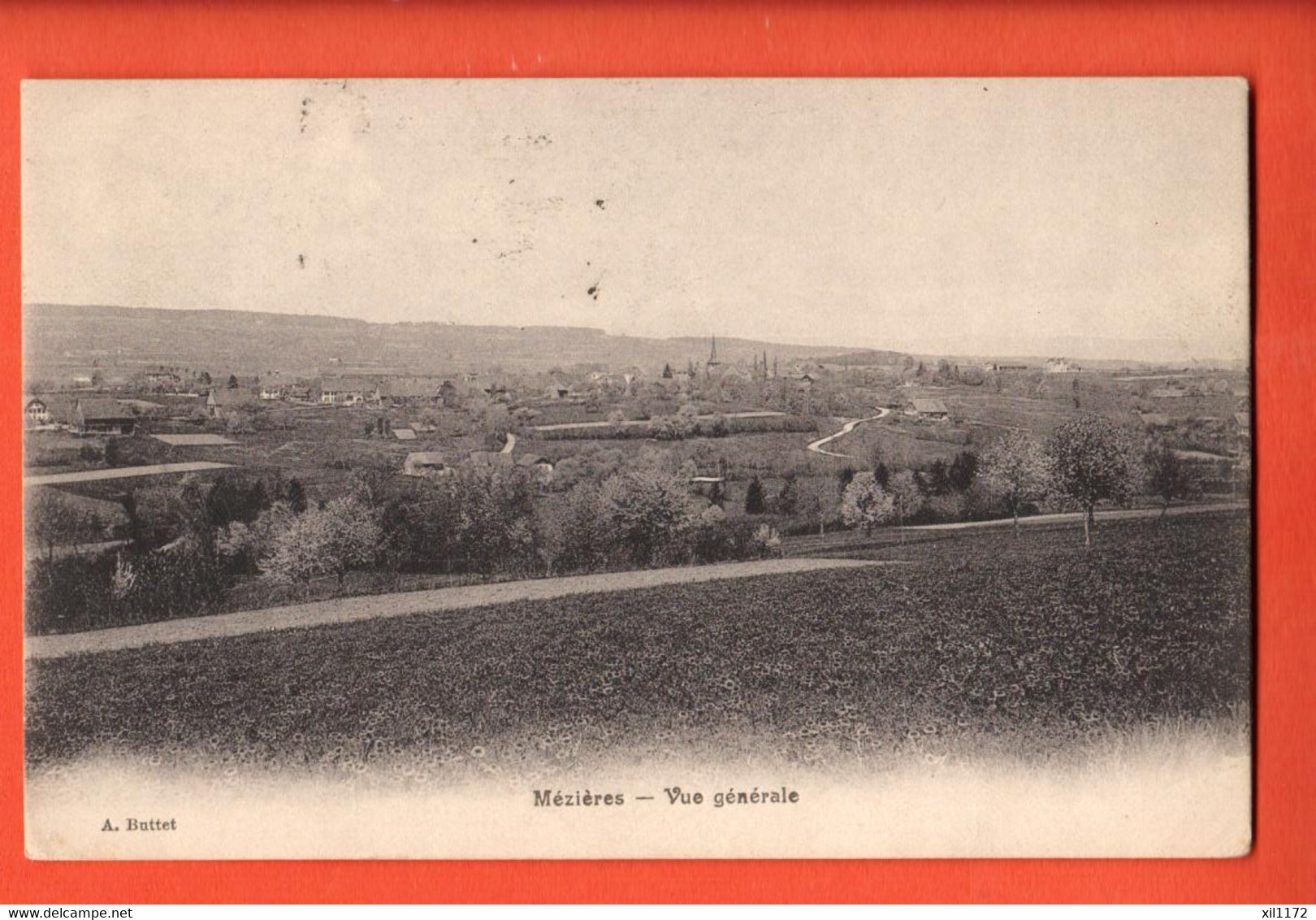 ZMM-31 Mézières Lavaux-Oron, Vue Générale. Buttet  Cachet Mézières 1907  No 5791 - Jorat-Mézières