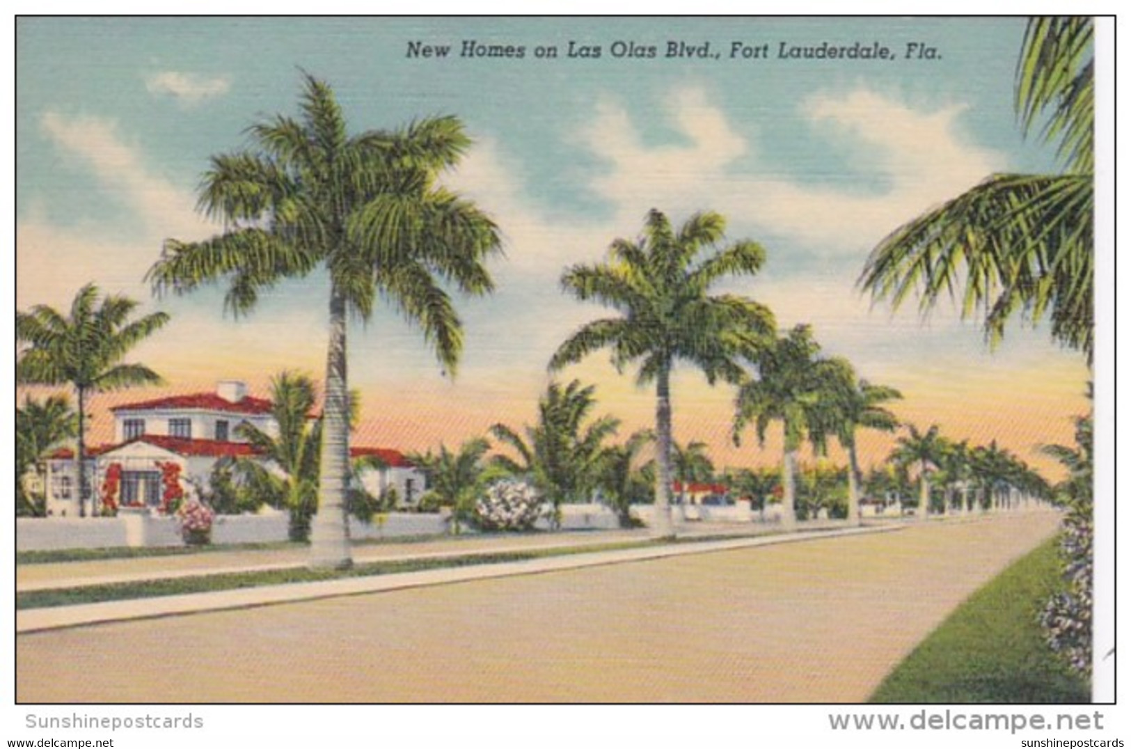 Florida Fort Lauderdale New Homes On Las Olas Boulevard Curteich - Fort Lauderdale