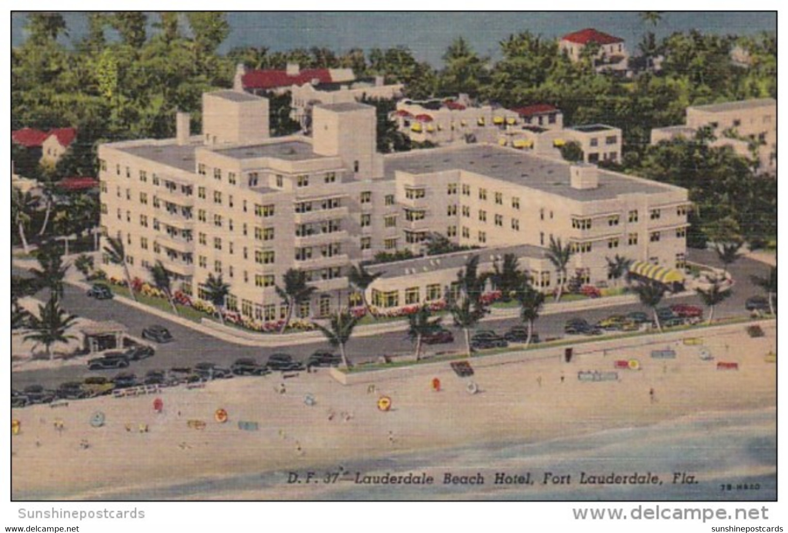 Florida Fort Lauderdale The Fort Lauderdale Beach Hotel Curteich - Fort Lauderdale