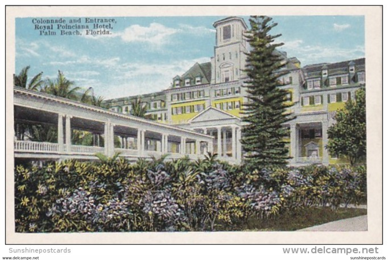 Florida Palm Beach Royal Poinciana Hotel Colonnade And Entrance - Palm Beach