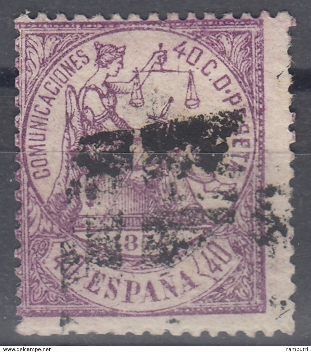 ESPAÑA Ø 148 Alegoría De La Justicia 40 Cént. Violeta - Used Stamps