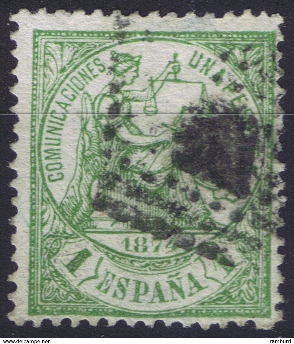 ESPAÑA Ø 150 1874. Alegoría De La Justicia. 1 Peseta. Bien Centrado. - Used Stamps