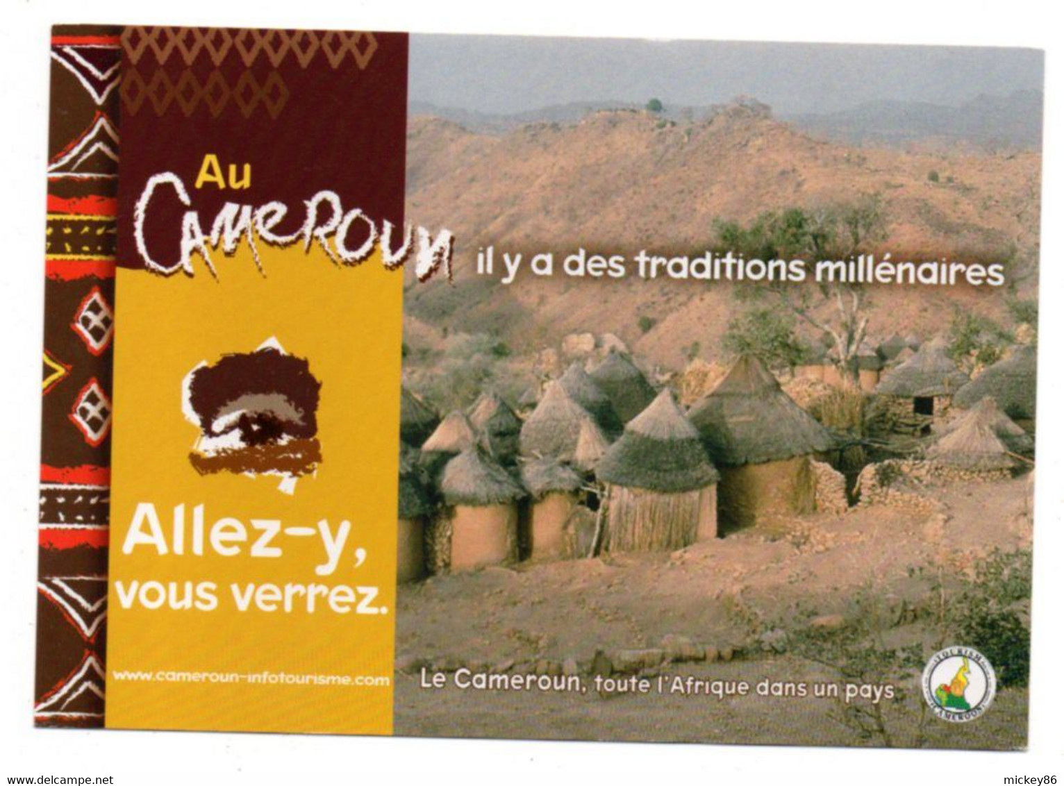CAMEROUN--Chefferie Du Village D'Oudjilla... ..carte Publicitaire  Ministère Du Tourisme-Yaoundé........à Saisir - Kamerun