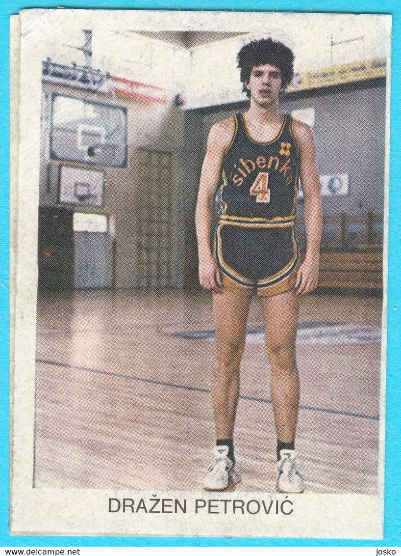 DRAZEN PETROVIC - Yugoslav Old Basketball ROOKIE Card MISSING BACK New Jersey (Brooklyn) Nets Portland Trail Blazers NBA - 1980-1989