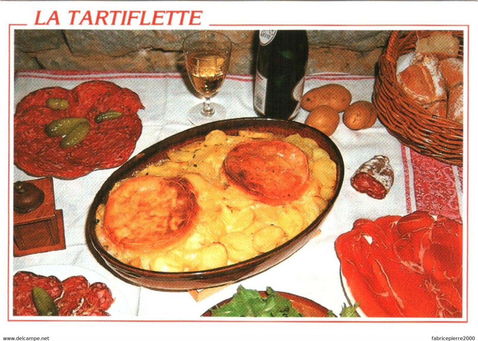 CPM Recette De La Tartiflette TBE éd. Cellard à Bron - Recettes (cuisine)