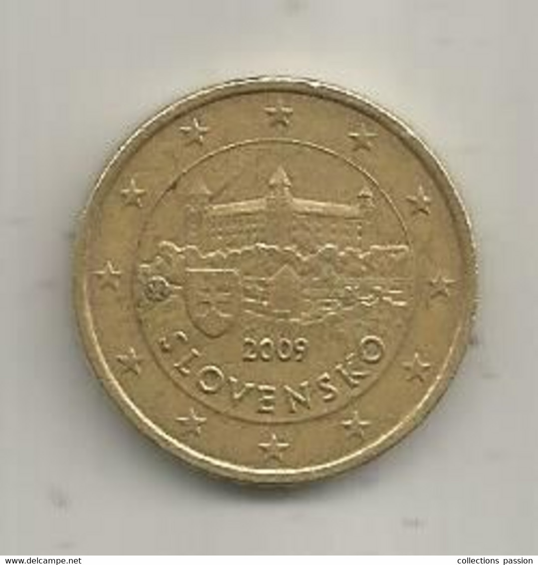 Monnaie ,euro , SLOVENIE , SLOVENSKO ,2009 , 2 Scans , 50 Cent - Slovénie