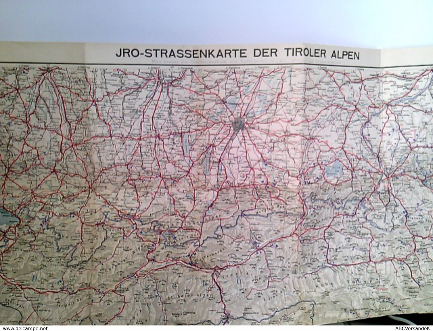 JRO- Straßenkarte Der Tiroler Alpen. Kolorierte Landkarte Im Maßstab 1: 150 000 - Deutschland Gesamt