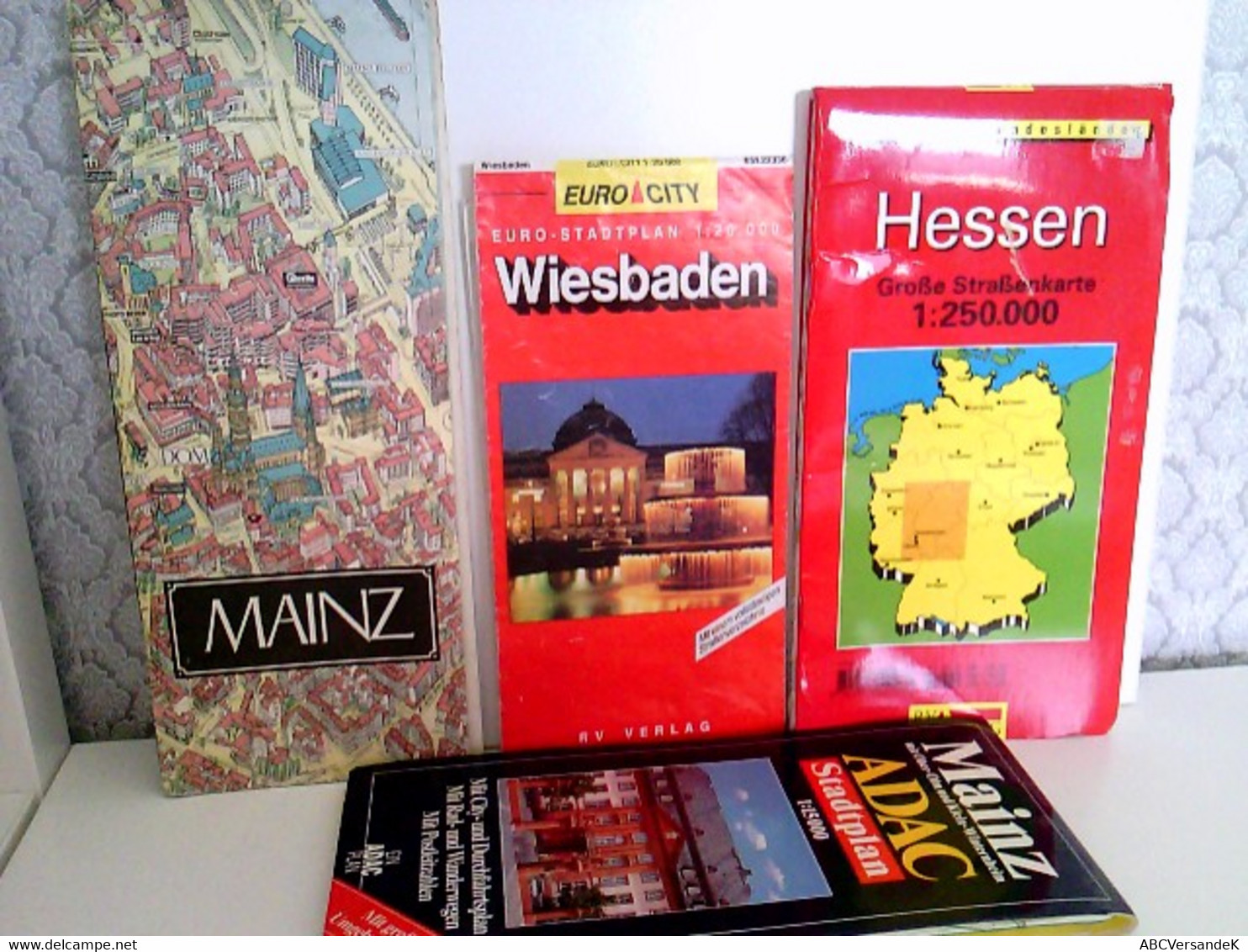 Konvolut Bestehend Aus 4 Karten, Zum Thema: Strassenkarten / Stadtpläne - Alemania Todos
