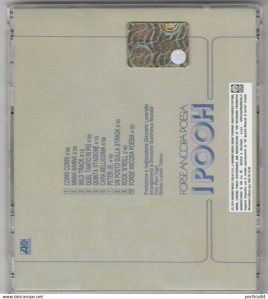 I POOH " FORSE ANCORA POESIA " CD NO BARCODE 1987 MADE IN E.U. - EDITORIALE - Altri - Musica Italiana