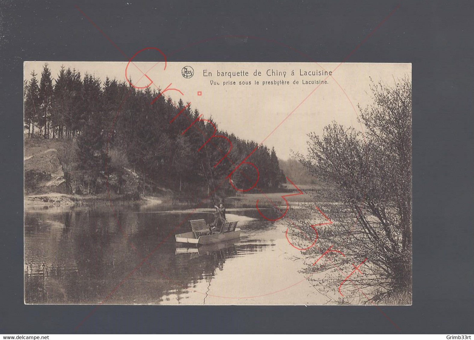 Chiny - En Barquette De Chiny à Lacuisine - Vue Prise Sous Le Presbytère De Lacuisine - Postkaart - Chiny