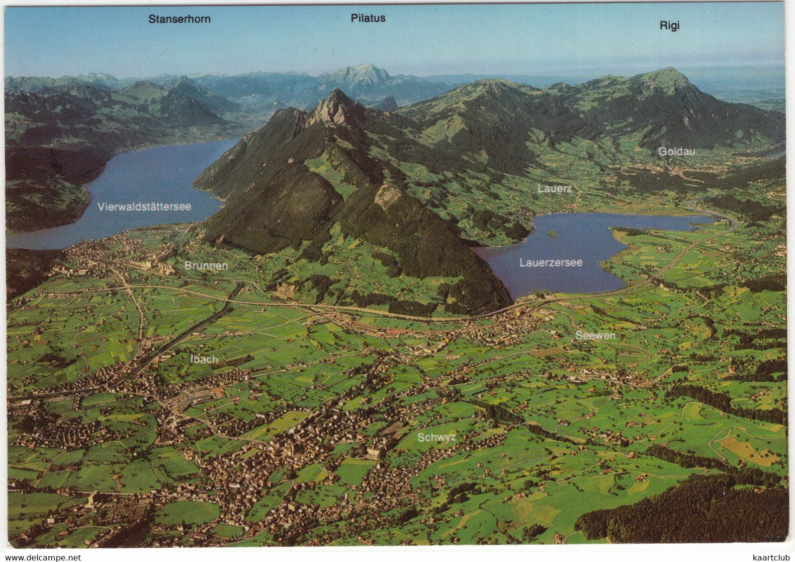 Vierwaldstättersee Und Lauerzersee - Flugaufname Mit Schyz, Brunnen, Ibach, Seewen Und Lauerz - (Suisse/Schweiz/CH) - Lauerz