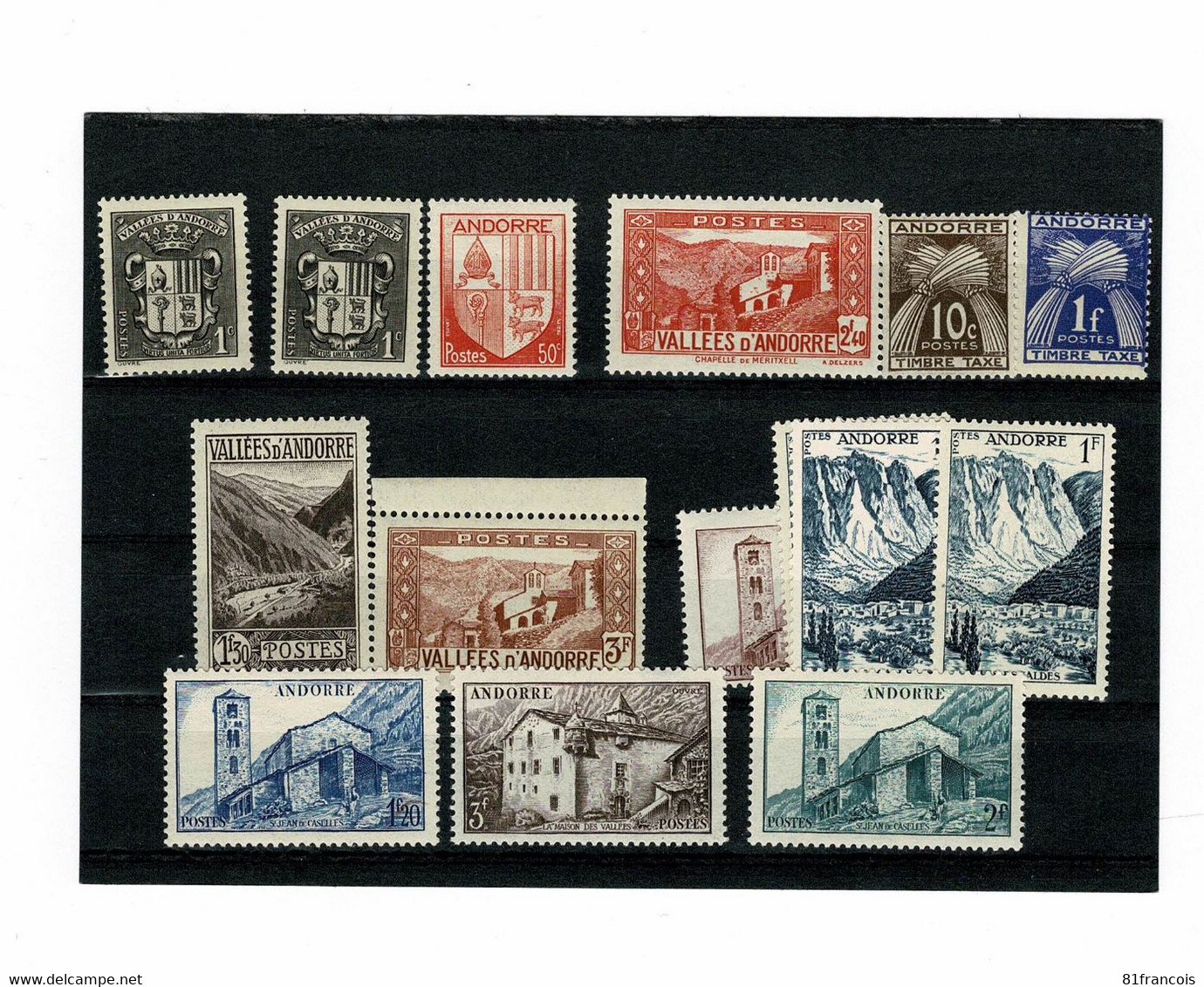 ANDORRE FRANCAIS Plusieurs Timbres * - Neufs