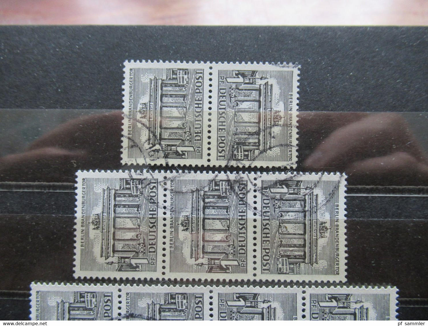 Berlin (West) Gestempelt 1949 Bauten Nr.42 Zusammendrucke / Kehrdrucke SK1 In Einheiten / Streifen 1x S10 Im Streifen - Gebruikt