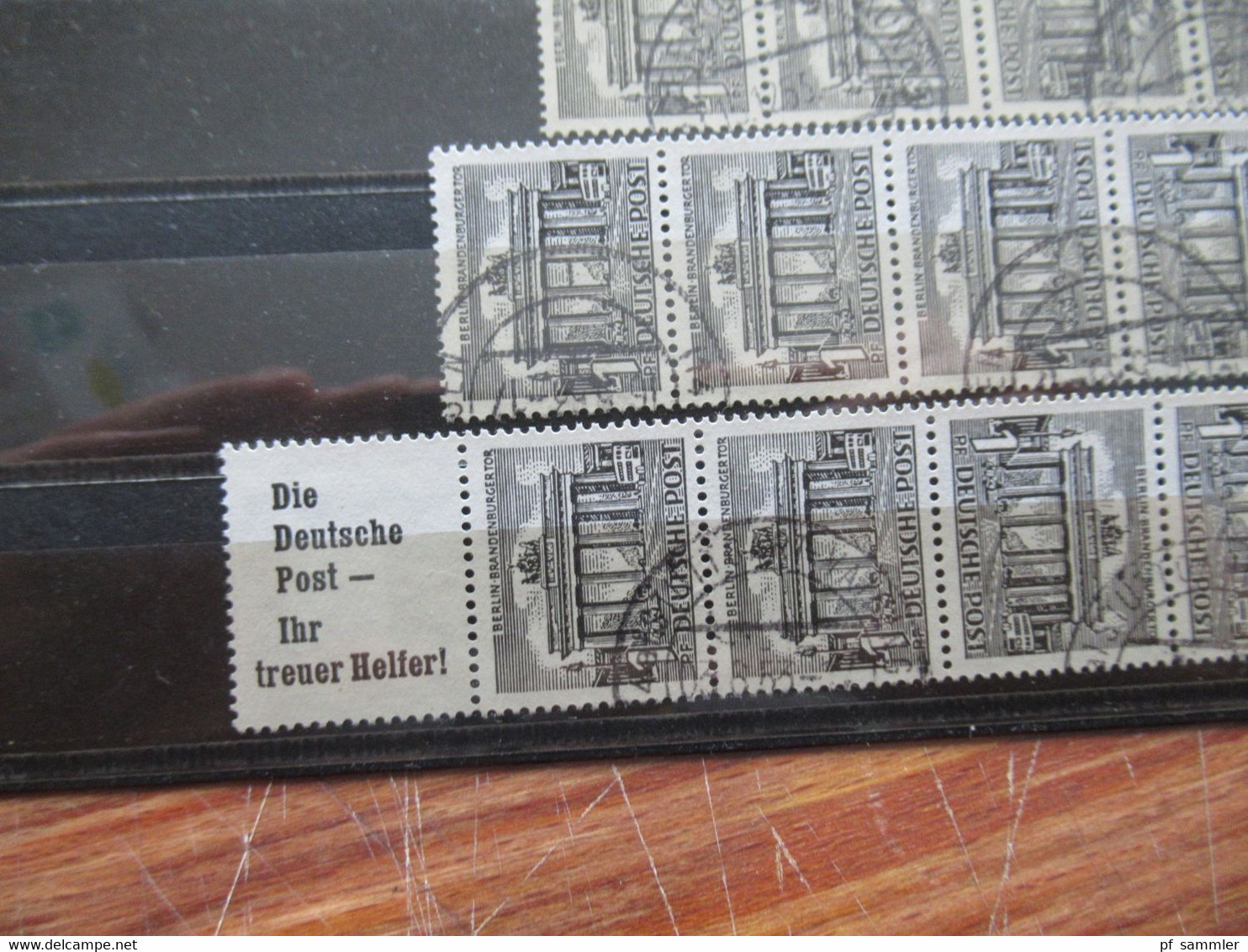 Berlin (West) Gestempelt 1949 Bauten Nr.42 Zusammendrucke / Kehrdrucke SK1 In Einheiten / Streifen 1x S10 Im Streifen - Used Stamps