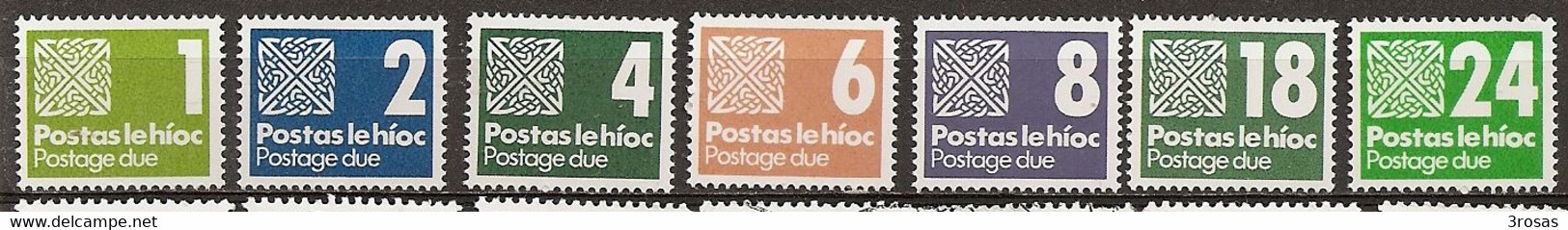 Ireland Colllection Postage Due Stamps With 1/2d Green - Segnatasse