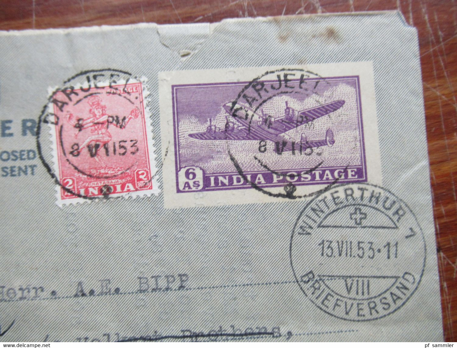 Alle Welt Air Letter / Aerogramme 20 Stück Ab 1953 - Anfang 1960er Jahre Indien Mit Zusatzfrankatur! - Lots & Kiloware (mixtures) - Max. 999 Stamps