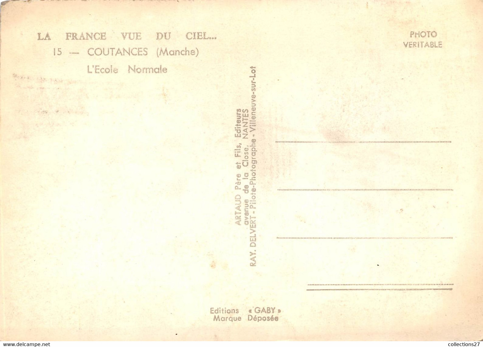 50-COUTANCES- L'ECOLE NORMALE VUE DU CIEL - Coutances