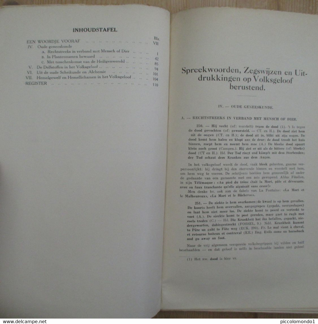 Spreekwoorden Gezegden En Uitdrukkingen Op Volksgeloof Berustend Alfons De Cock  Oude Geneeskunde 1922 - Geschichte