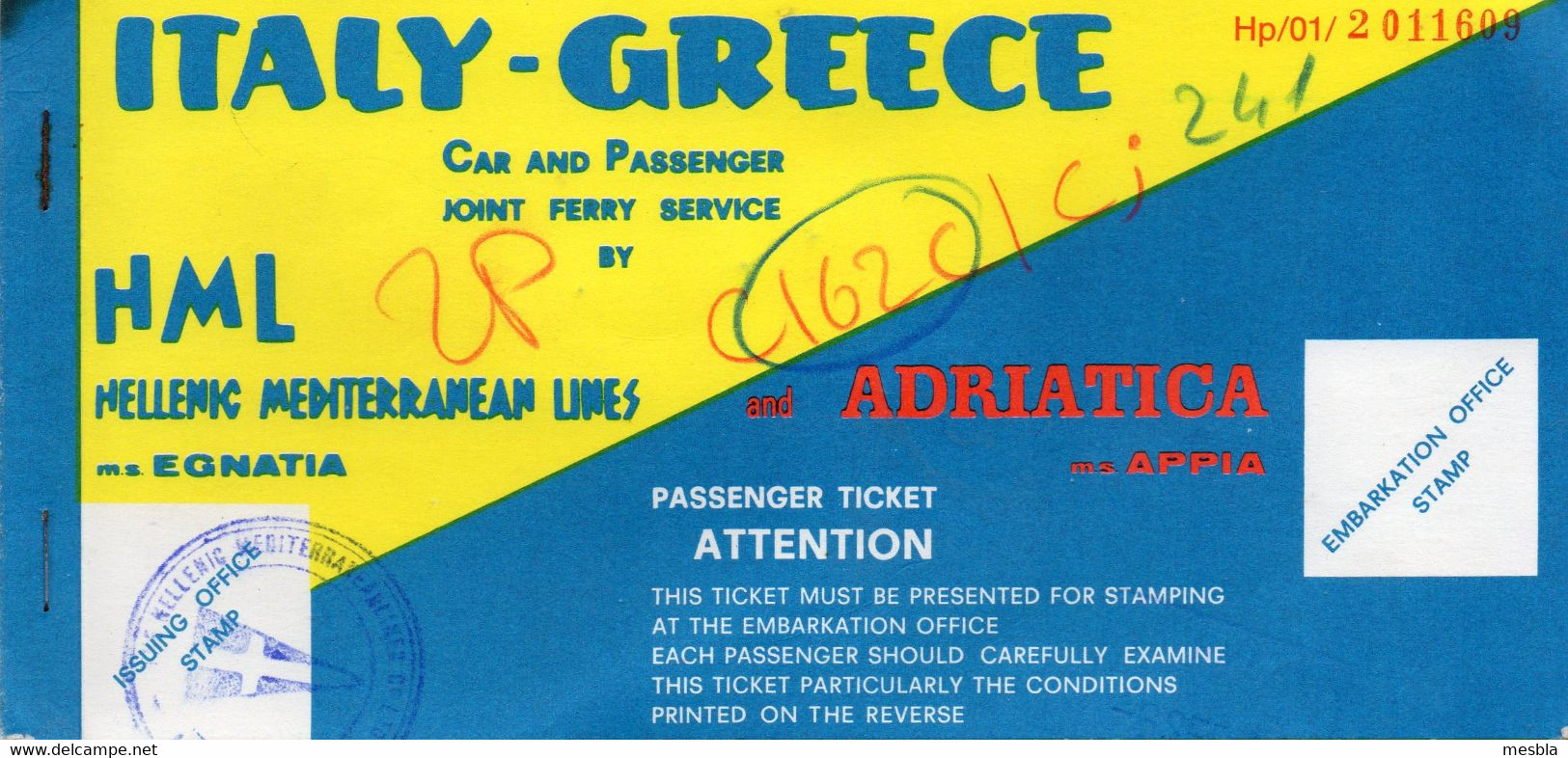 2 Billets D' Avion -  HELLENIC MEDITERRANEAN LINES - AIR FRANCE , Redevances Aéroports De Bordeaux Et Alger - Europe