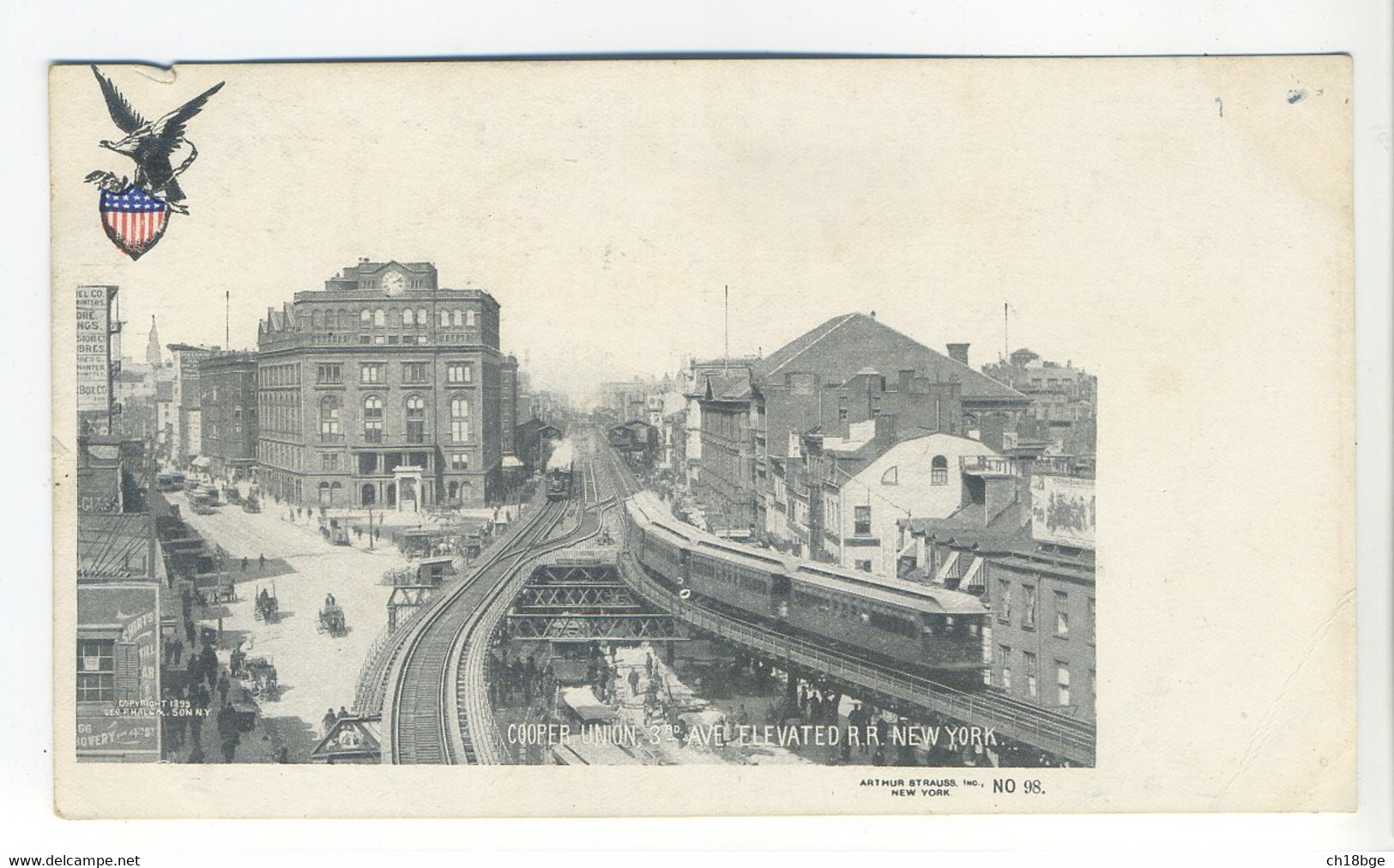 CPA USA NEW YORK NY -  COOPER UNION 3RD AVENUE ELEVATED R.R. - 1902 - Central Park