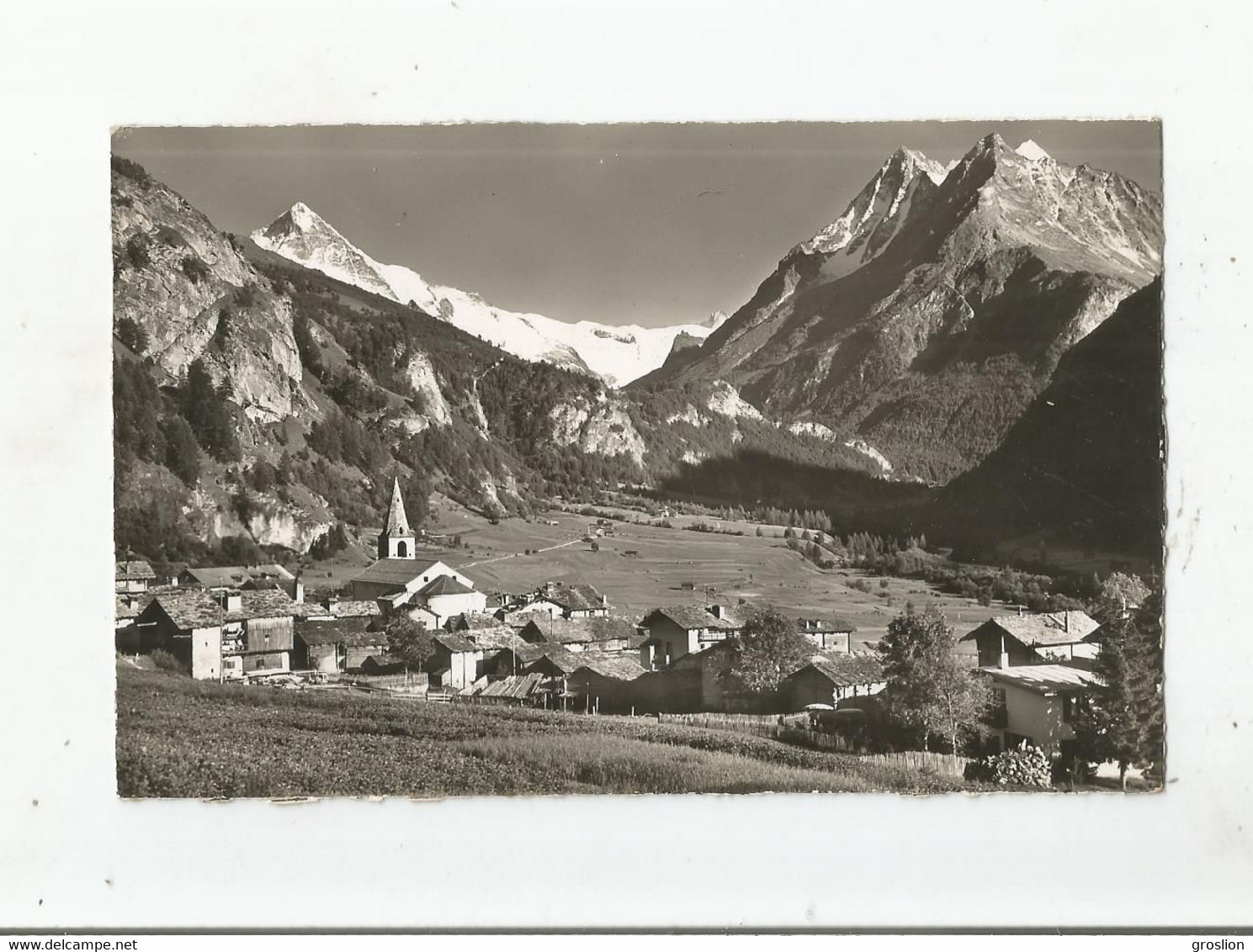 EVOLENE 10716 VAL D'HERENS CARTE PHOTO DT BLANCHE. DTS DE VEISIVI. DT PERROC (EGLISE ET HABITATIONS) - Evolène