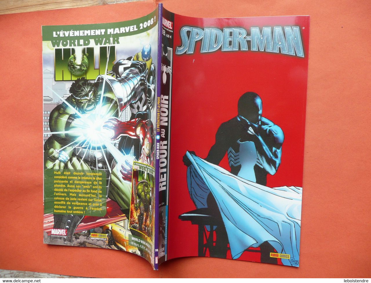 SPIDERMAN V2 SPIDER-MAN N 98 MARS 2008 RETOUR AU NOIR  COLLECTOR EDITION PANINI COMICS MARVEL - Spiderman