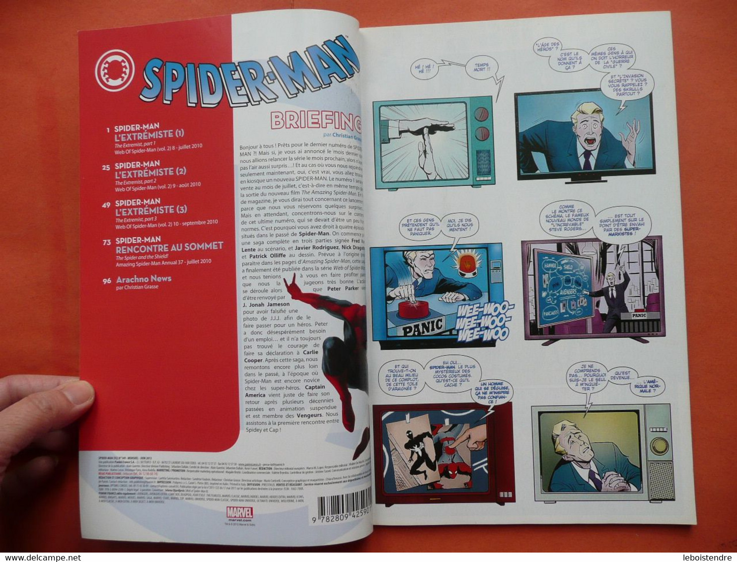 SPIDERMAN V2 SPIDER-MAN N 149 JUIN 2012 PANINI COMICS MARVEL - Spiderman