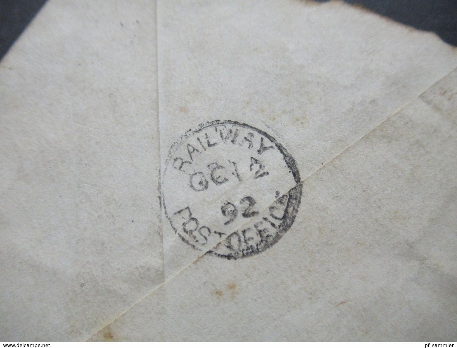 Ceylon 1892 GB Kolonie Ganzsache Stempel Jaffna Paid Und Railway Post Office Und Absenderstempel Jaffna - Ceylan (...-1947)