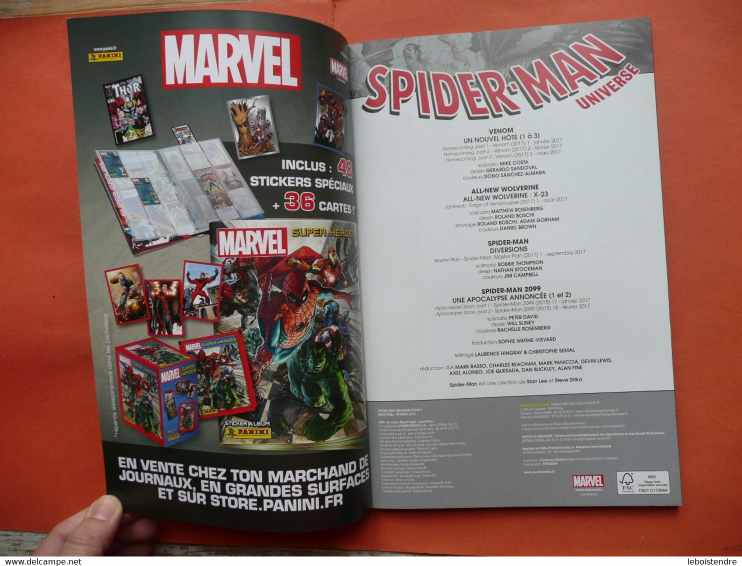 SPIDERMAN SPIDER-MAN UNIVERSE N 004 4 FEVRIER 2018 VENOM 152 PAGES PANINI COMICS MARVEL NOW ! - Spiderman