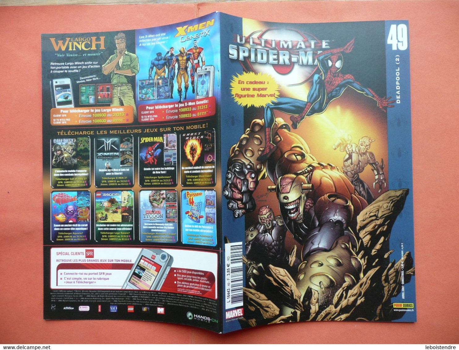 SPIDERMAN  ULTIMATE SPIDER-MAN  N 49  AVRIL 2007 DEADPOOL (2)  PANINI COMICS MARVEL - Spiderman