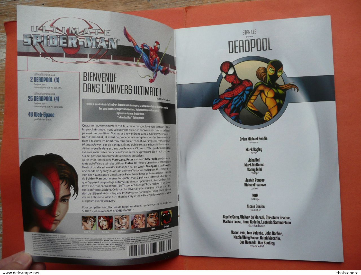 SPIDERMAN  ULTIMATE SPIDER-MAN  N 49  AVRIL 2007 DEADPOOL (2)  PANINI COMICS MARVEL - Spiderman