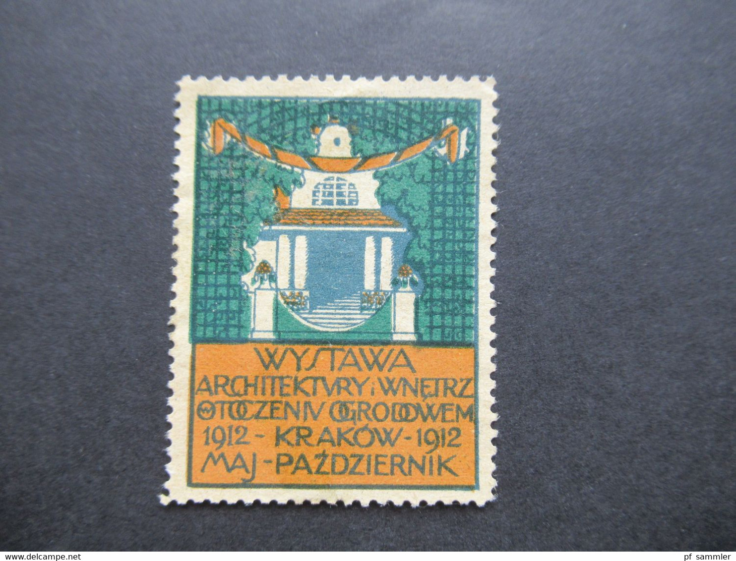Polen Ungebrauchte Vignette Wystawa Architektury Wnetrz 1912 Krakw / Krakau Maj Pazdziernik - Unused Stamps