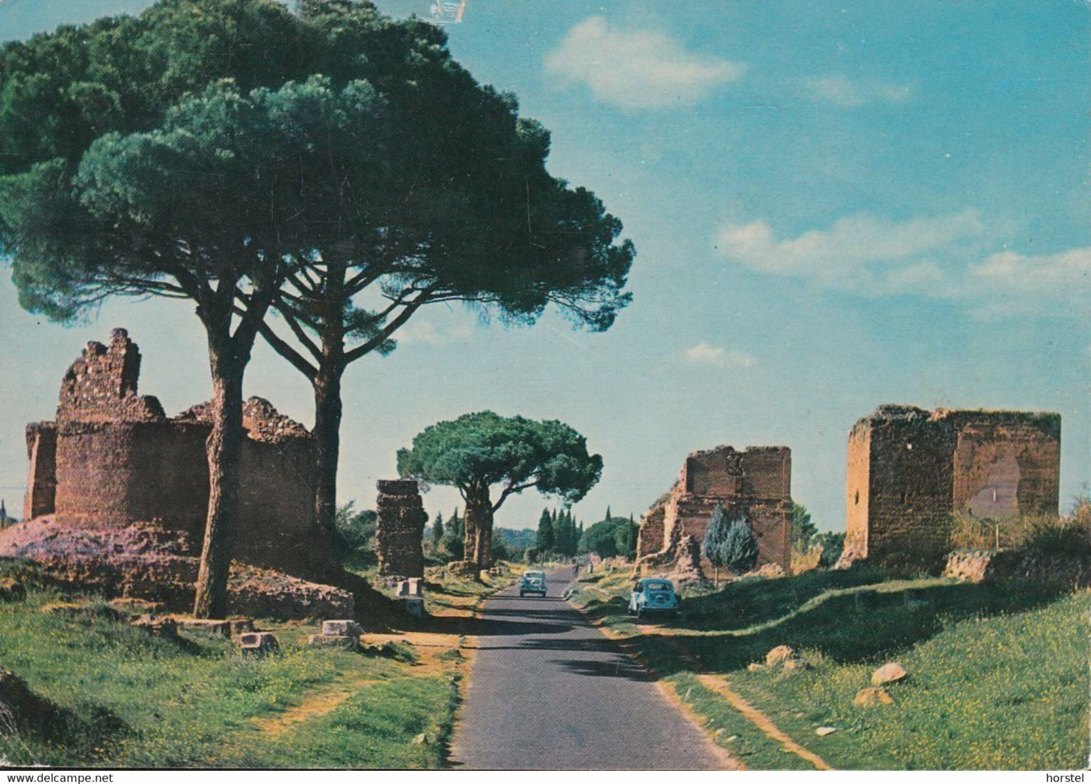 Italien - Rom - Via Appia - Street  With Cars - Fiat - Nice Stamp - Parques & Jardines