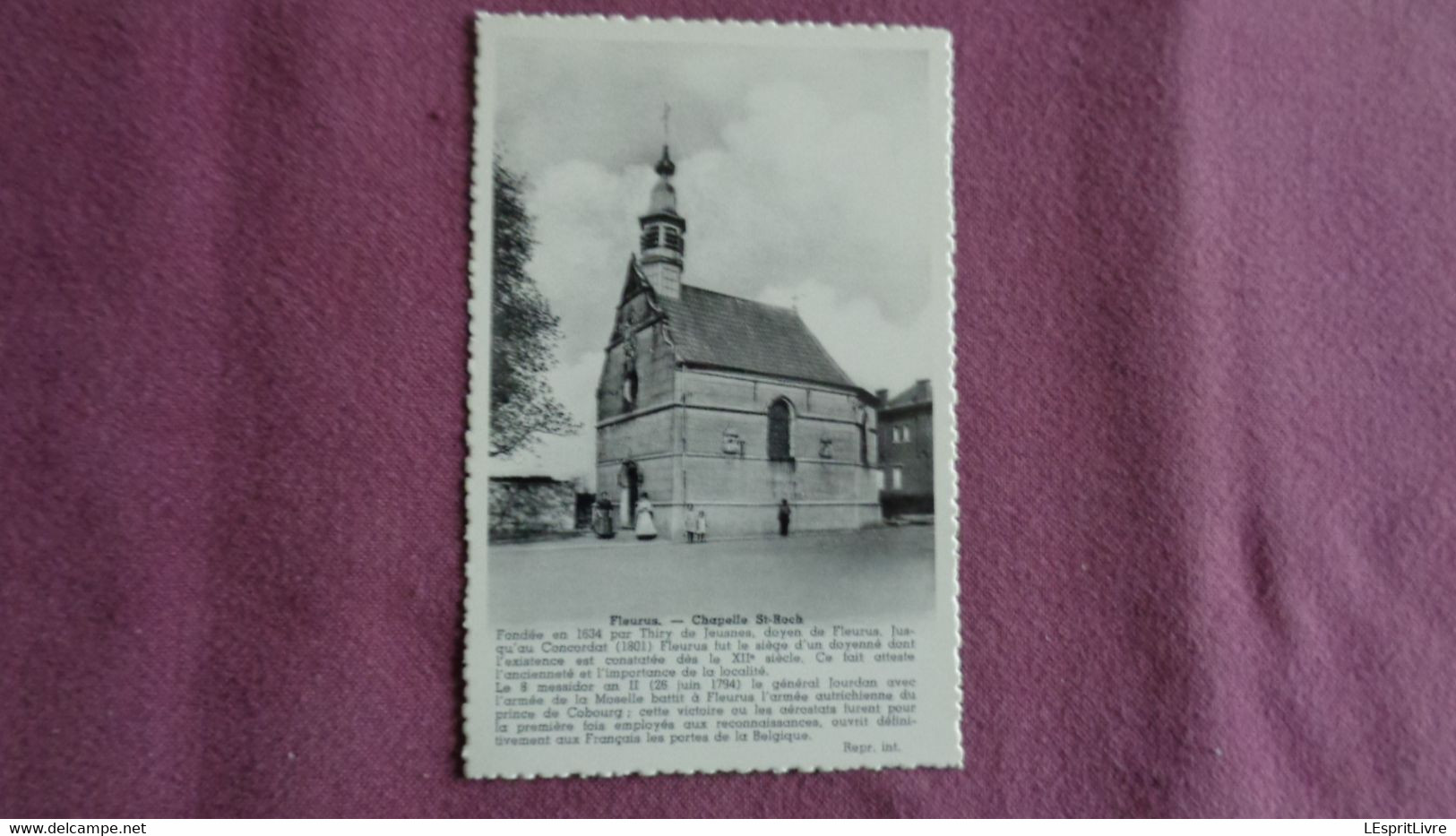FLEURUS Chapelle St Roch Animée Saint Roch Hainaut België Belgique Carte Postale Postcard - Fleurus