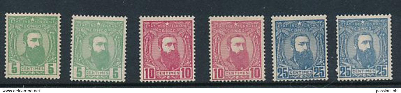 ZZ BELGIAN CONGO 1887 ISSUE SELECTION MNH - 1884-1894