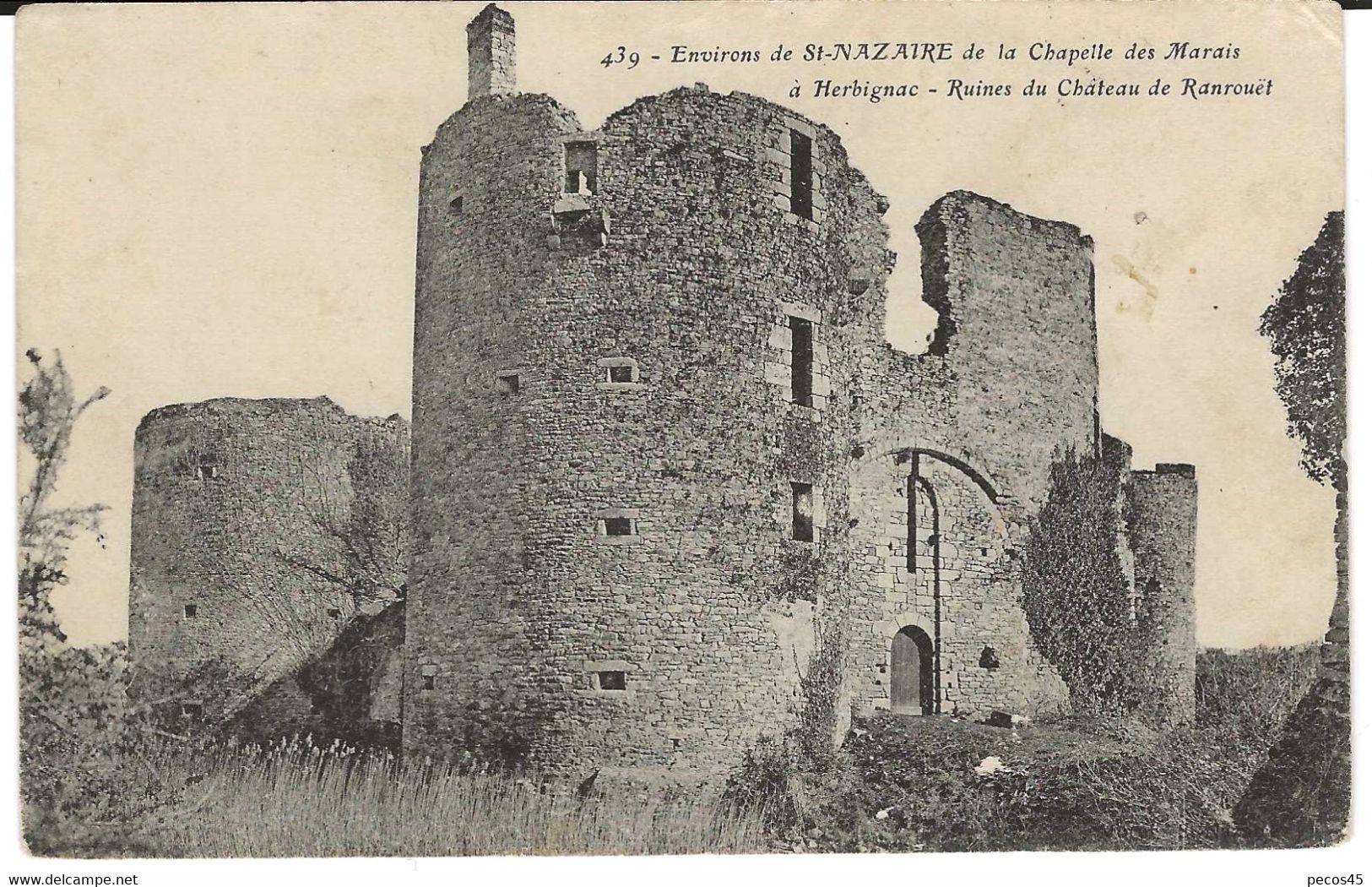 HERBIGNAC (44) : Ruines Du Château De RANROÜET - 1908. - Herbignac