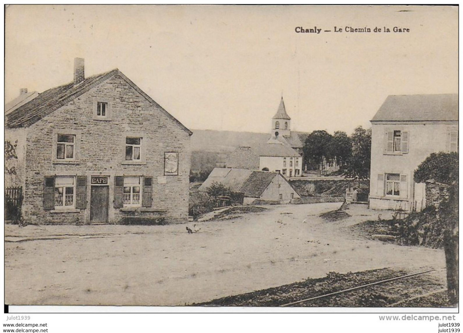 CHANLY ..-- TRAM . Rails Du TRAM . Chemin De La GARE . 1935 Vers MALINES ( Mr Mme GORIS ) . Voir Verso . - Wellin