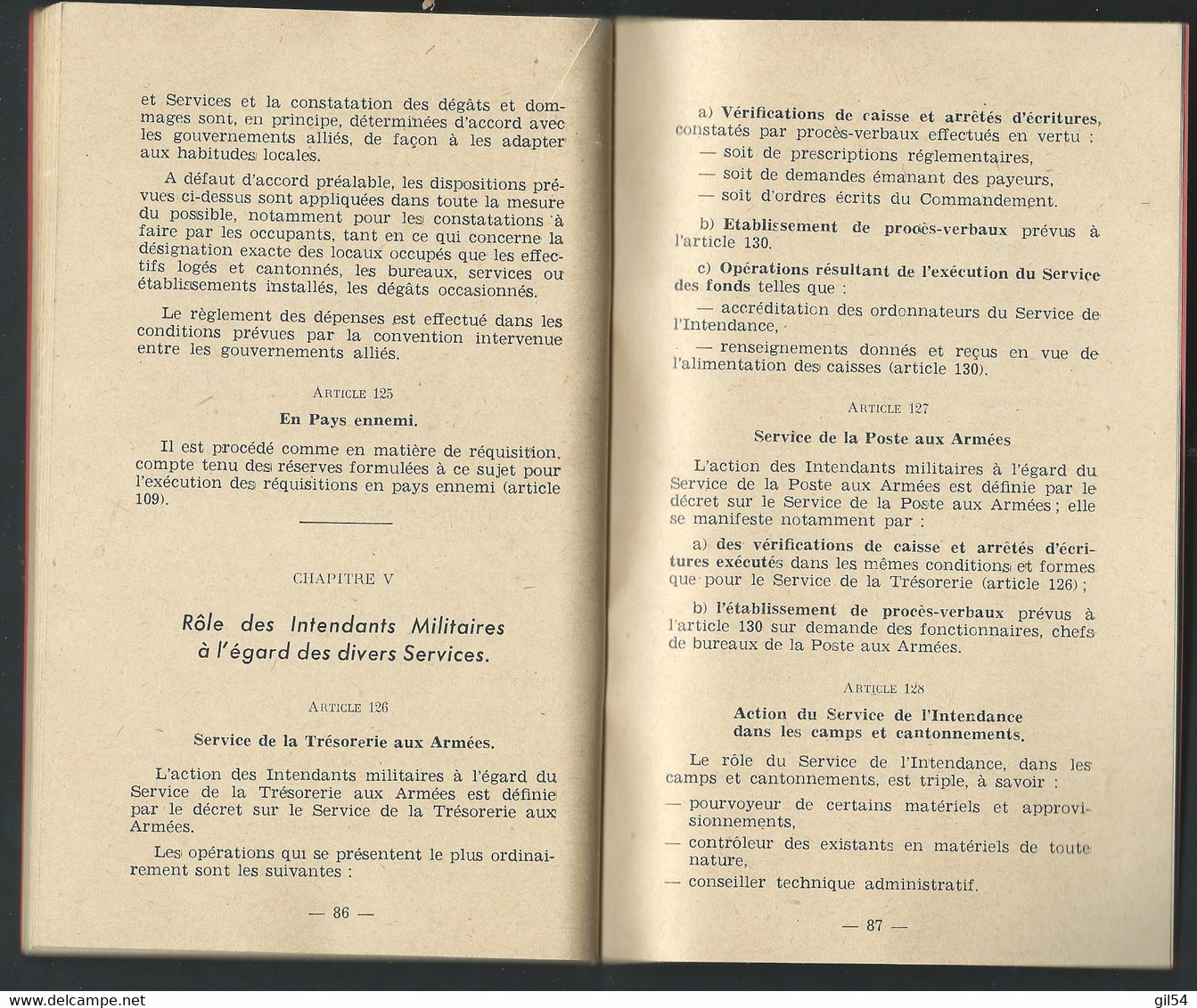 Instruction Provisoire/ L'organisation Et Fonctionnement Du Service De L'intendance En Opération ( 92 Pages ) Car205 - Français