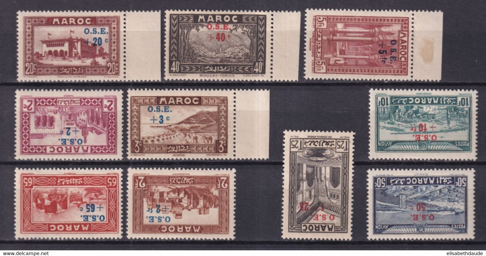 1938 - MAROC - ANNEE COMPLETE Avec POSTE AERIENNE - YVERT N°153/160 + PA 41/42 **/* MNH/MLH - COTE = 75 EUR. - Ongebruikt