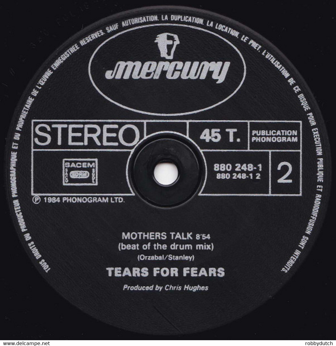 * 12"  Maxi *  TEARS FOR FEARS - MOTHER' S TALK - 45 T - Maxi-Single