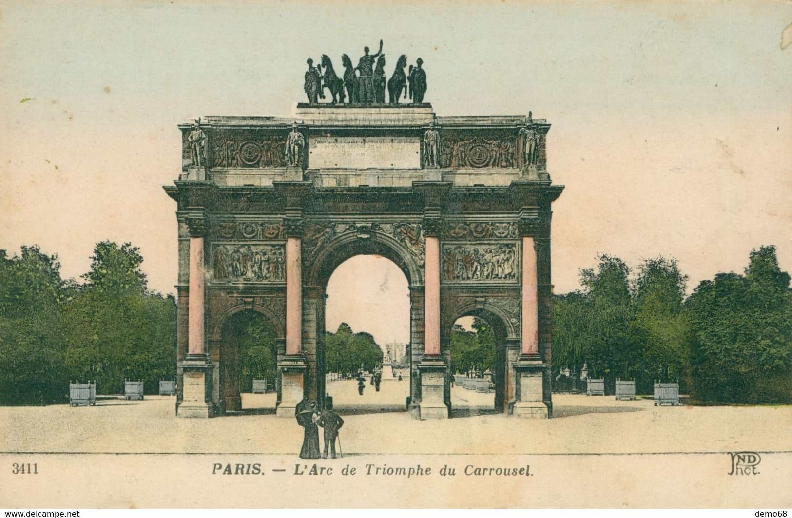 Paris Cpa 75 Arc De Triomphe Du Carroussel Jardin Tuileries Lot 4 Cartes écrites Voir Verso - Arc De Triomphe