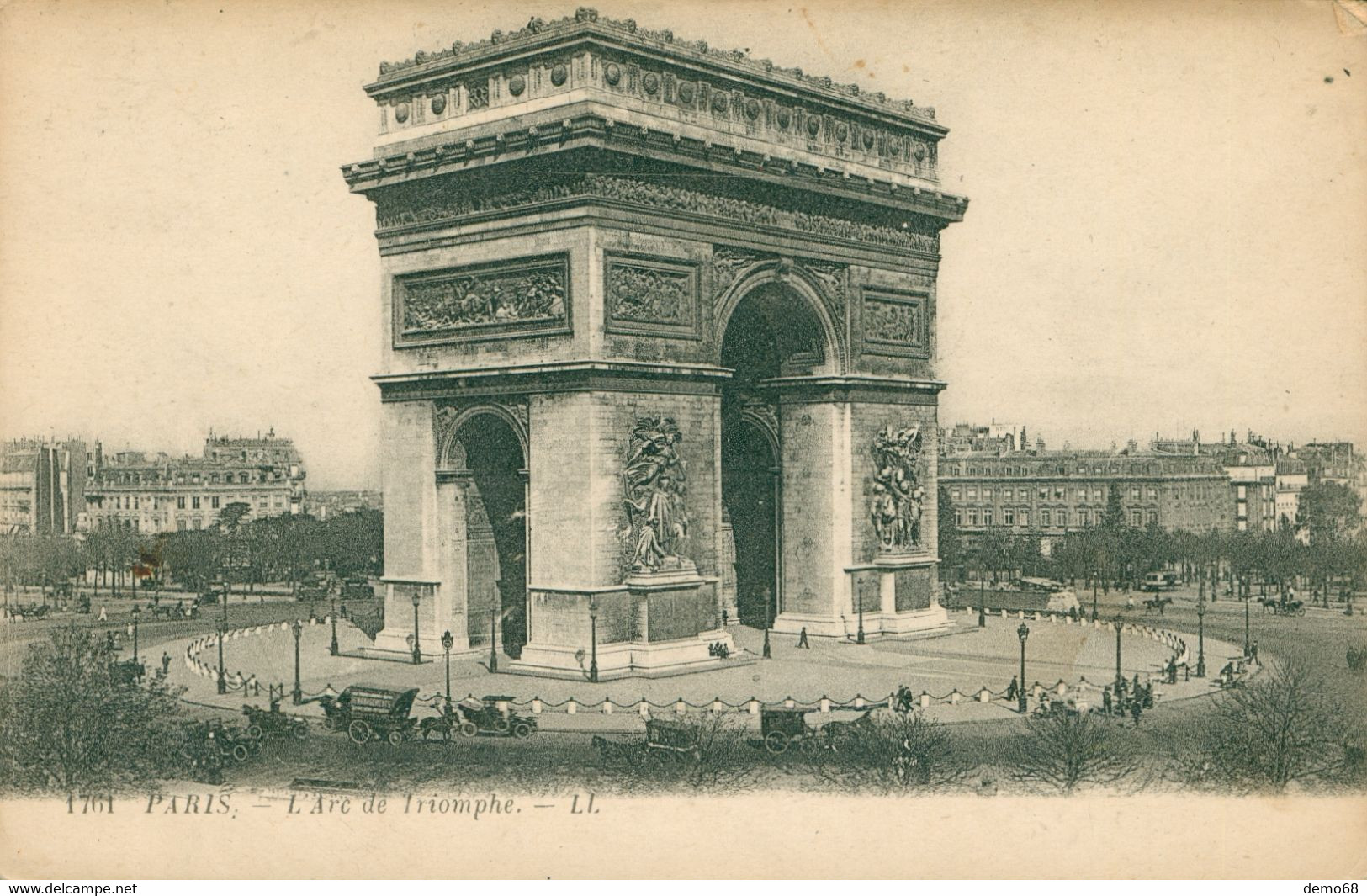 Paris cpa 75 Arc de Triomphe place de l' Etoile Lot 6 cartes écrites voir verso