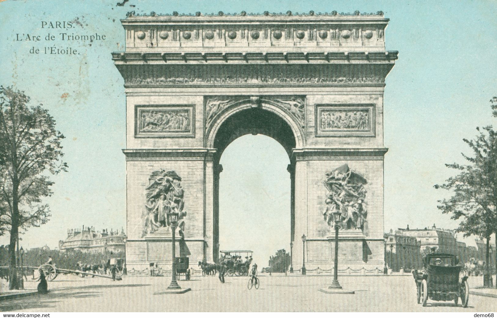 Paris cpa 75 Arc de Triomphe place de l' Etoile Lot 6 cartes écrites voir verso