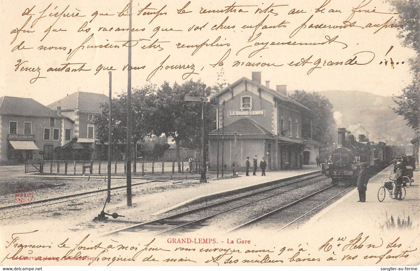 CPA 38 GRAND LEMPS LA GARE (TRAIN - Altri & Non Classificati