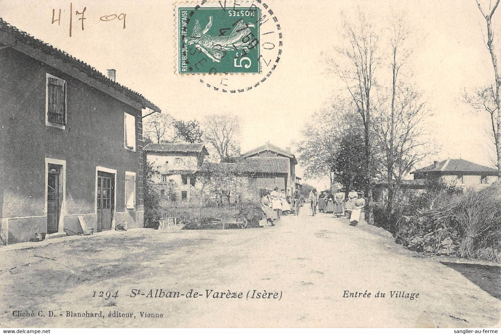 CPA 38 SAINT ALBAN DE VAREZE ENTREE DU VILLAGE - Other & Unclassified